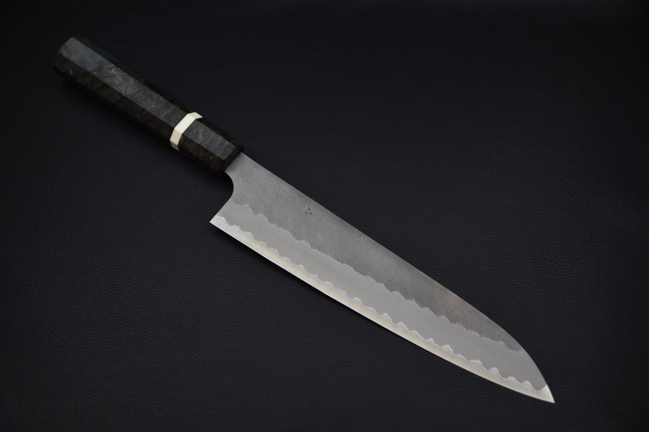 Nigara Hamono Aogami Super Tsuchime Migaki Gyuto 240mm Bouleau