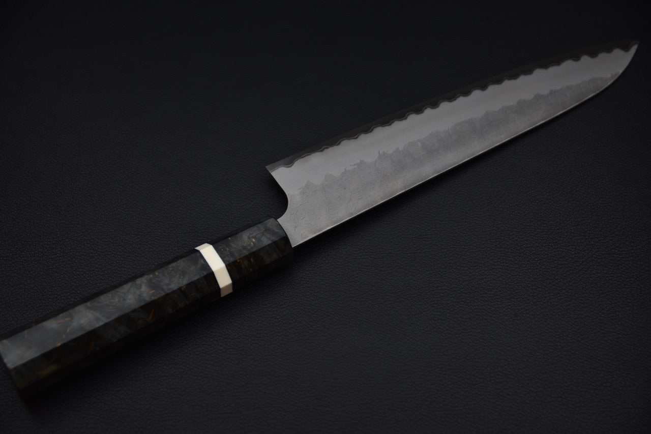 Nigara Hamono Aogami Super Tsuchime Migaki Gyuto 240mm Bouleau