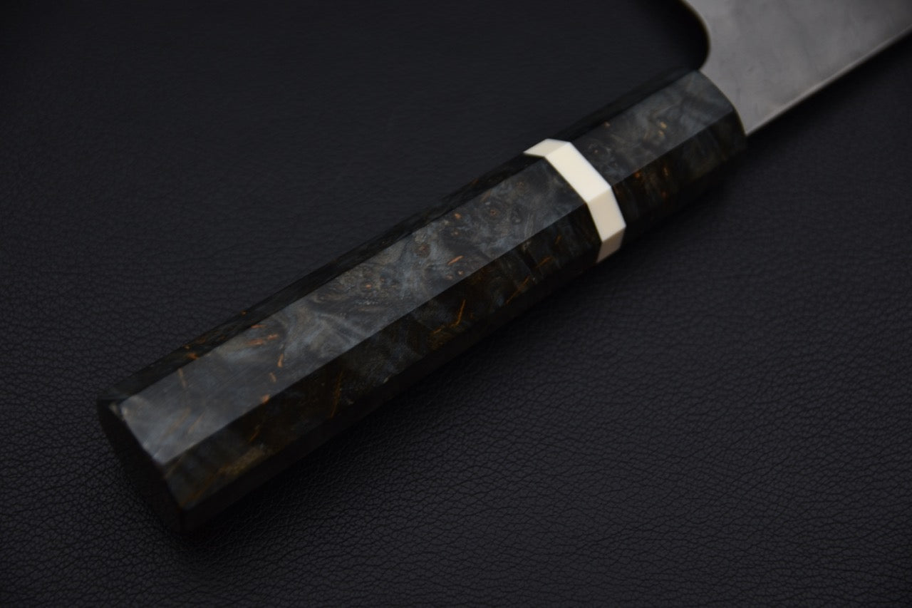 Nigara Hamono Aogami Super Tsuchime Migaki Gyuto 240mm Bouleau