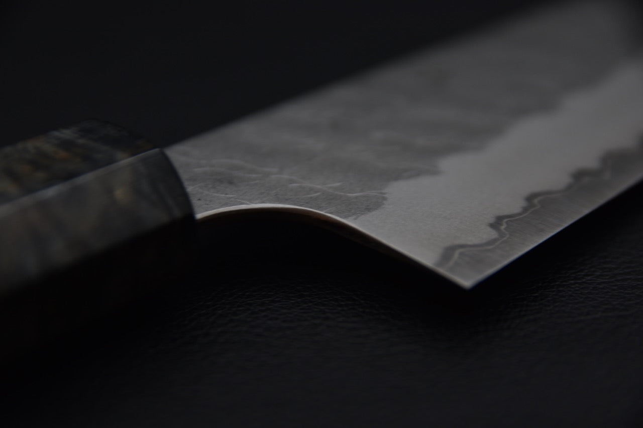 Nigara Hamono Aogami Super Tsuchime Migaki Gyuto 240mm Bouleau