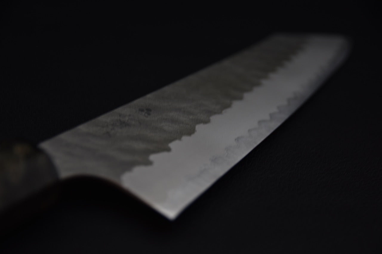 Nigara Hamono Aogami Super Tsuchime Migaki Gyuto Kiritsuke 240mm Birch Wood