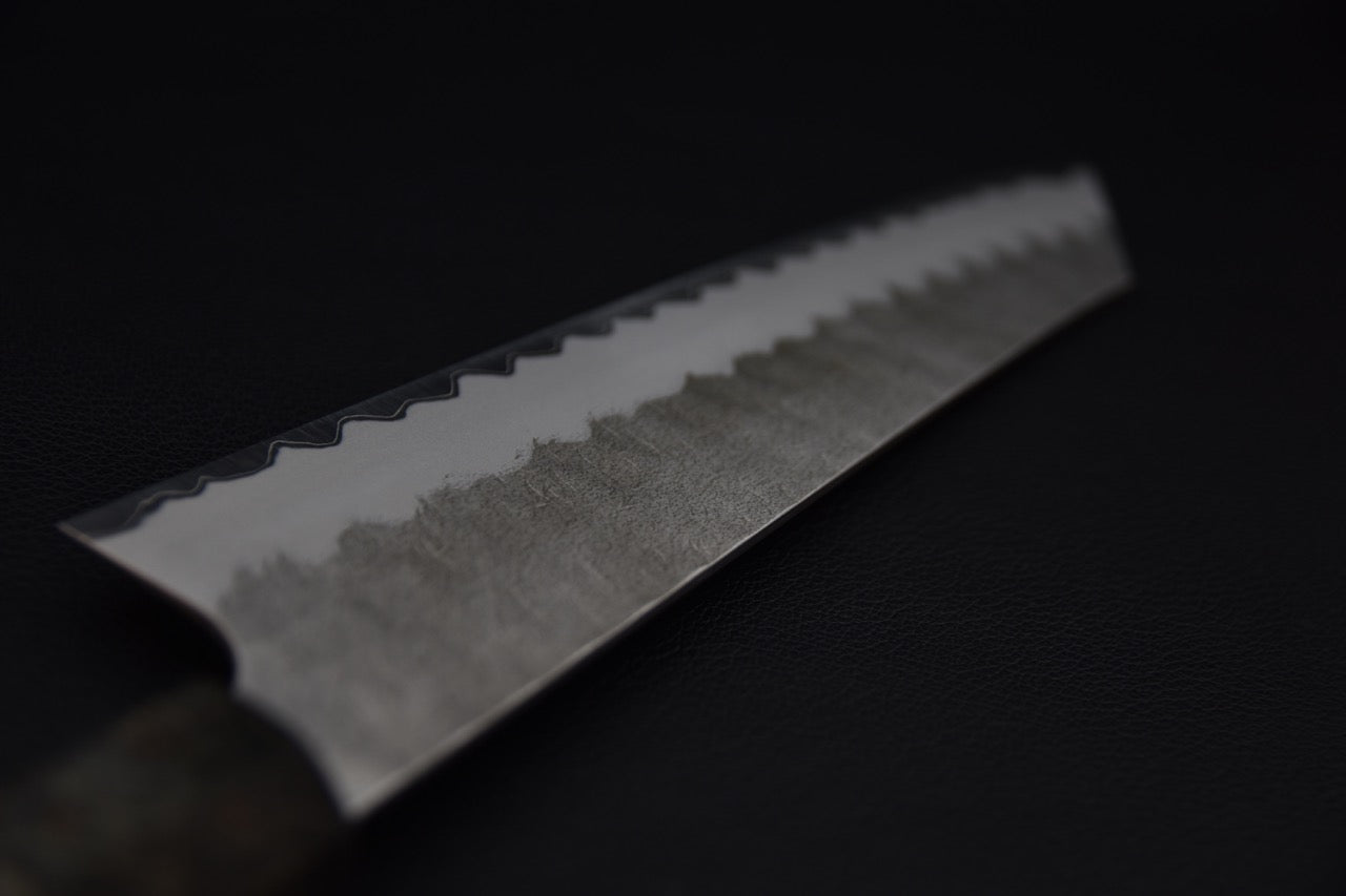 Nigara Hamono Aogami Super Tsuchime Migaki Gyuto Kiritsuke 240mm Birch Wood