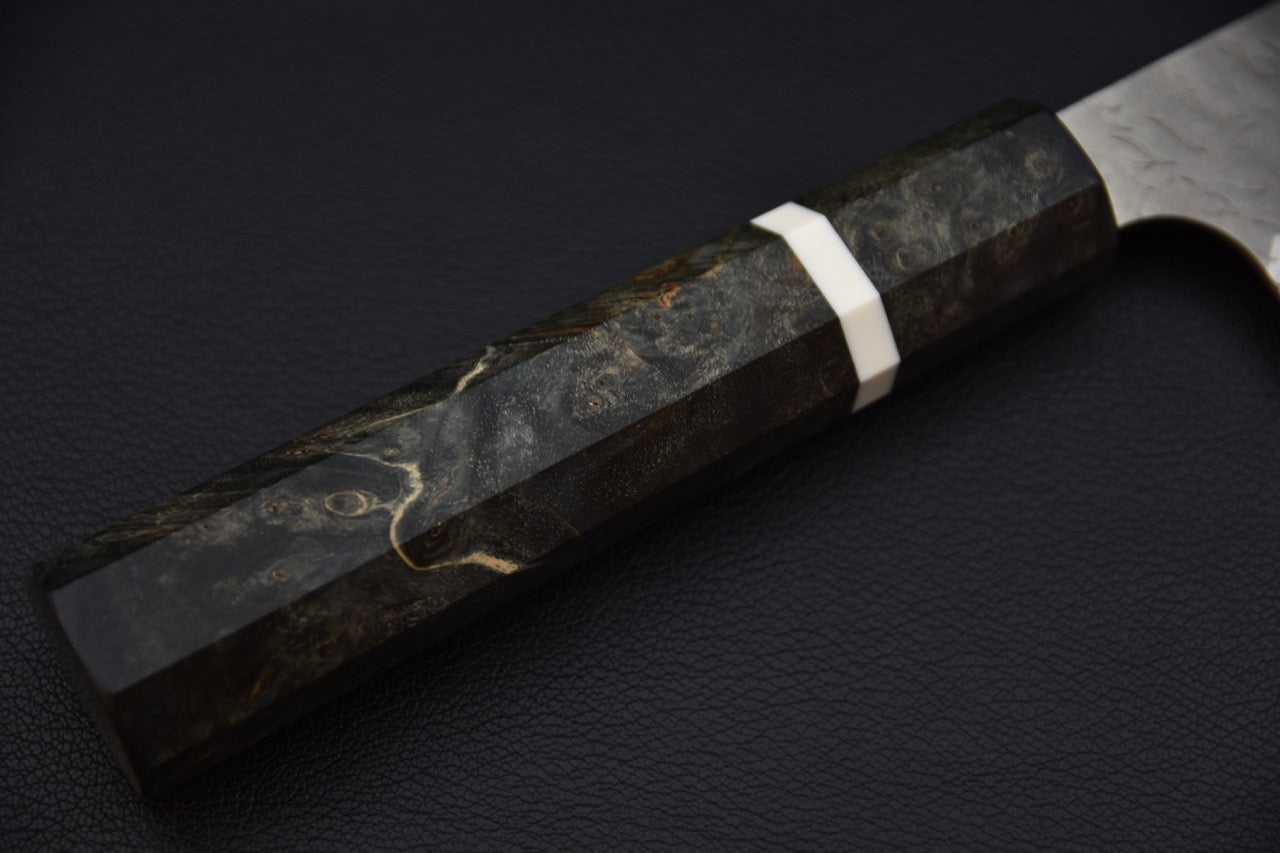 Nigara Hamono Aogami Super Tsuchime Migaki Gyuto Kiritsuke 240mm Birch Wood