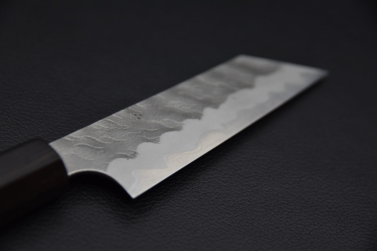 Nigara Hamono Aogami Super Tsuchime Migaki Ko-Bunka 120mm Ebony