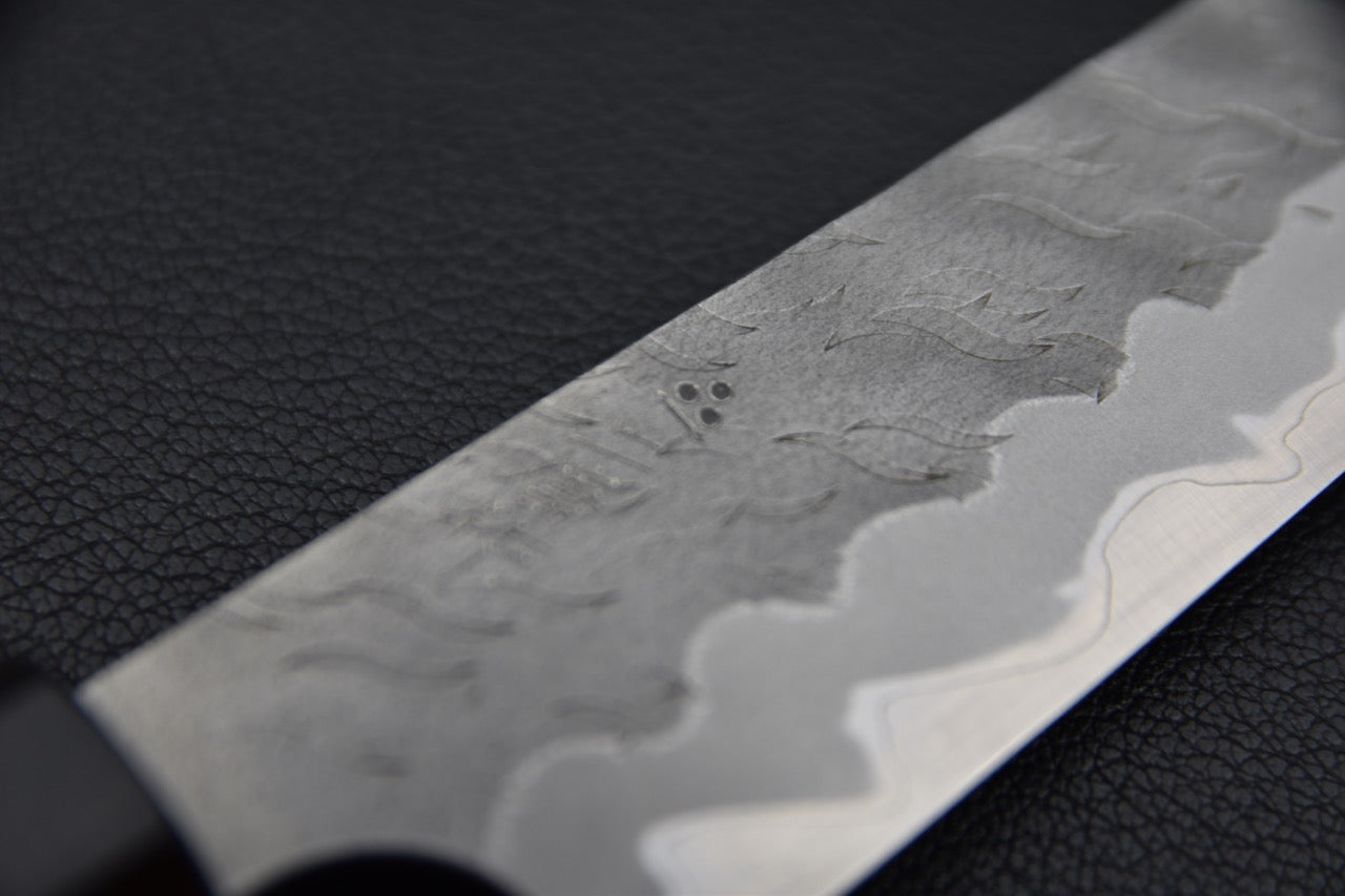 Nigara Hamono Aogami Super Tsuchime Migaki Ko-Bunka 120mm Ebony