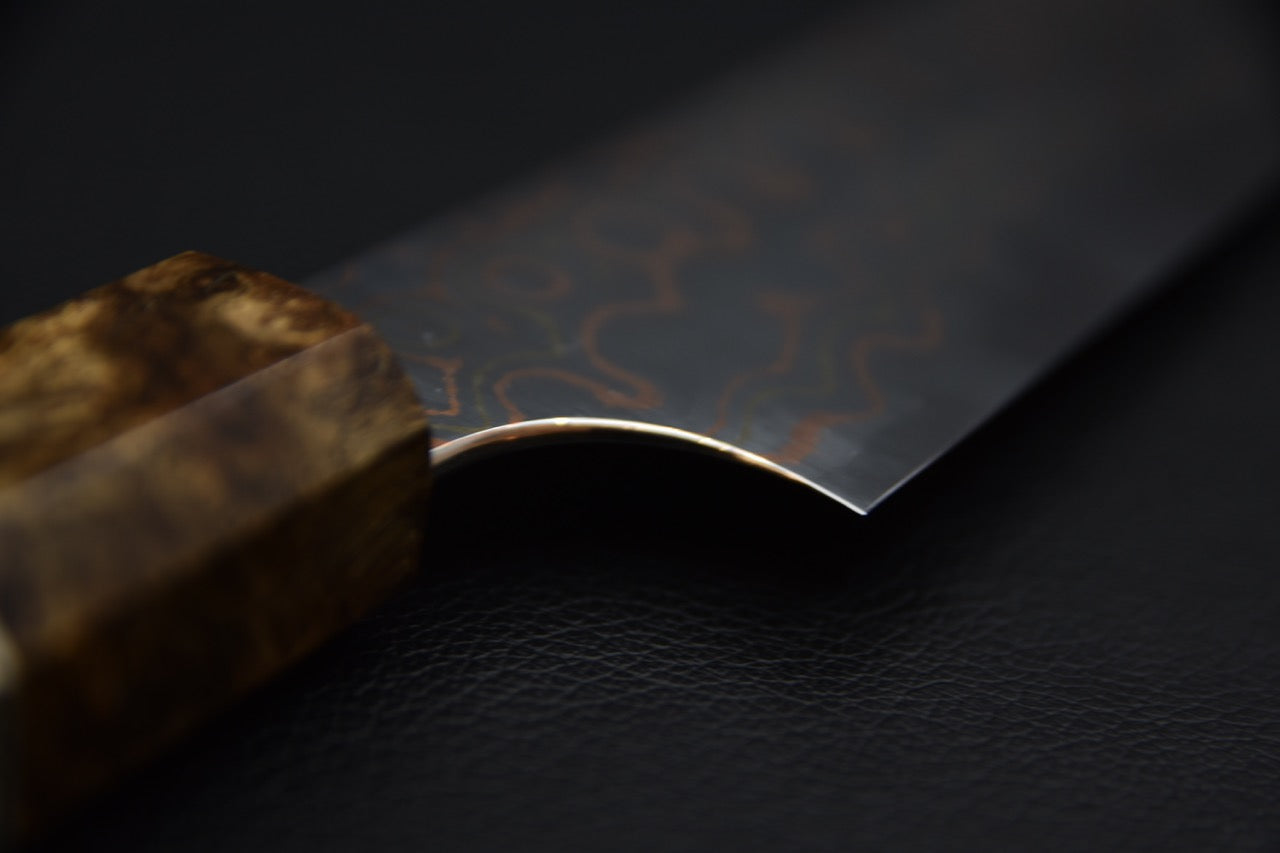 Nigara Hamono Aogami #2 Rainbow Damascus Sujihiki 255mm