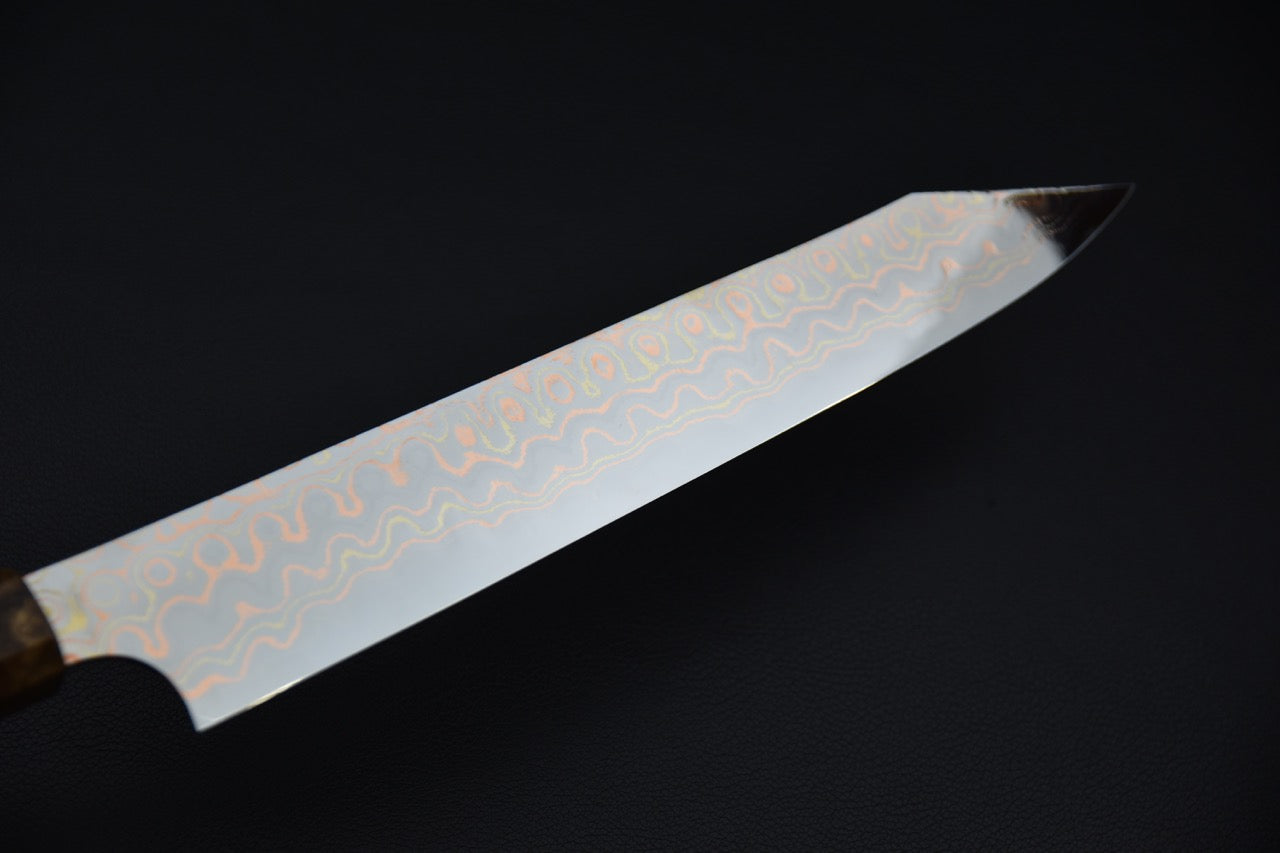 Nigara Hamono Aogami #2 Rainbow Damascus Sujihiki 255mm