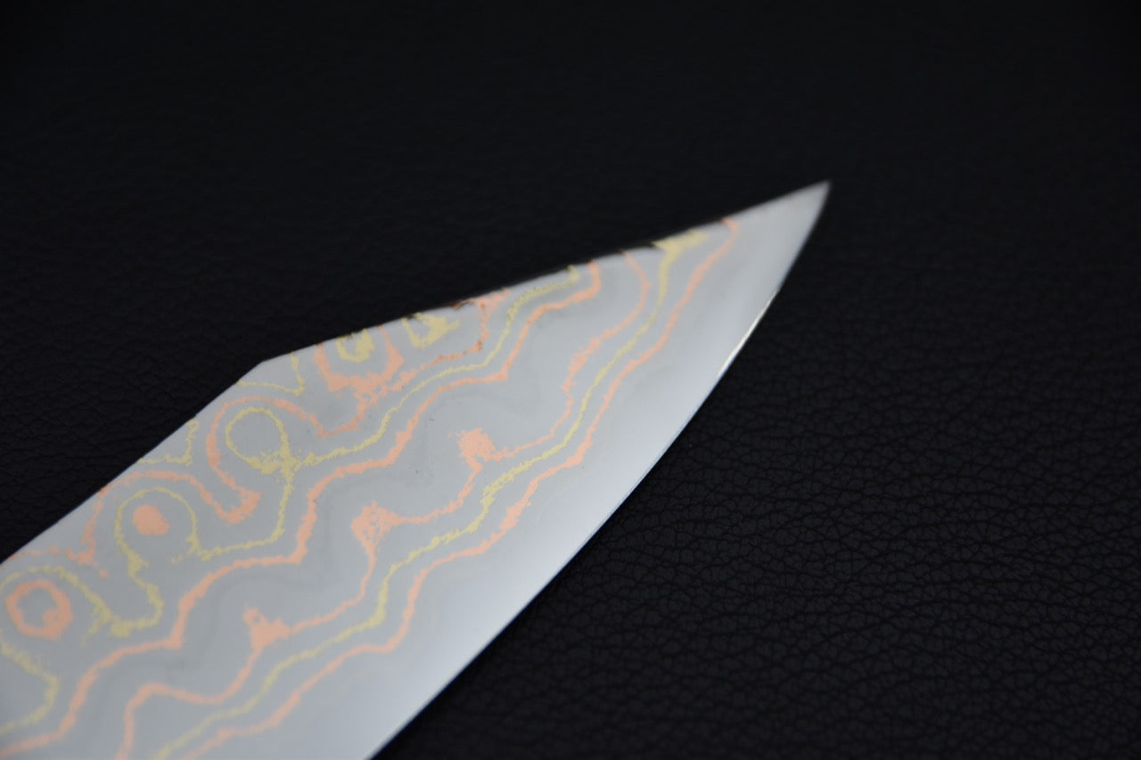 Nigara Hamono Aogami #2 Rainbow Damascus Sujihiki 255mm