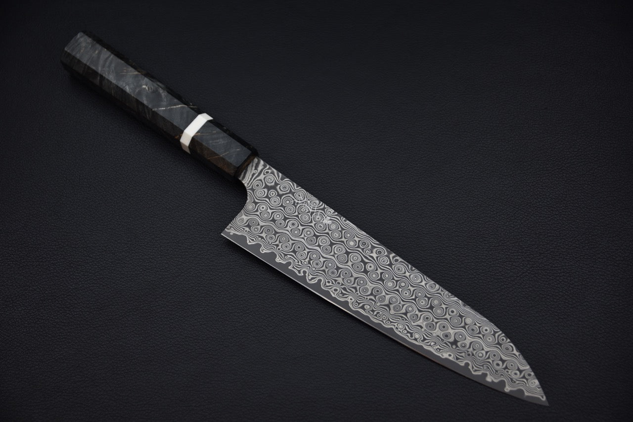 Nigara Hamono SG2 Anmon Damascus Gyuto 210mm Bouleau
