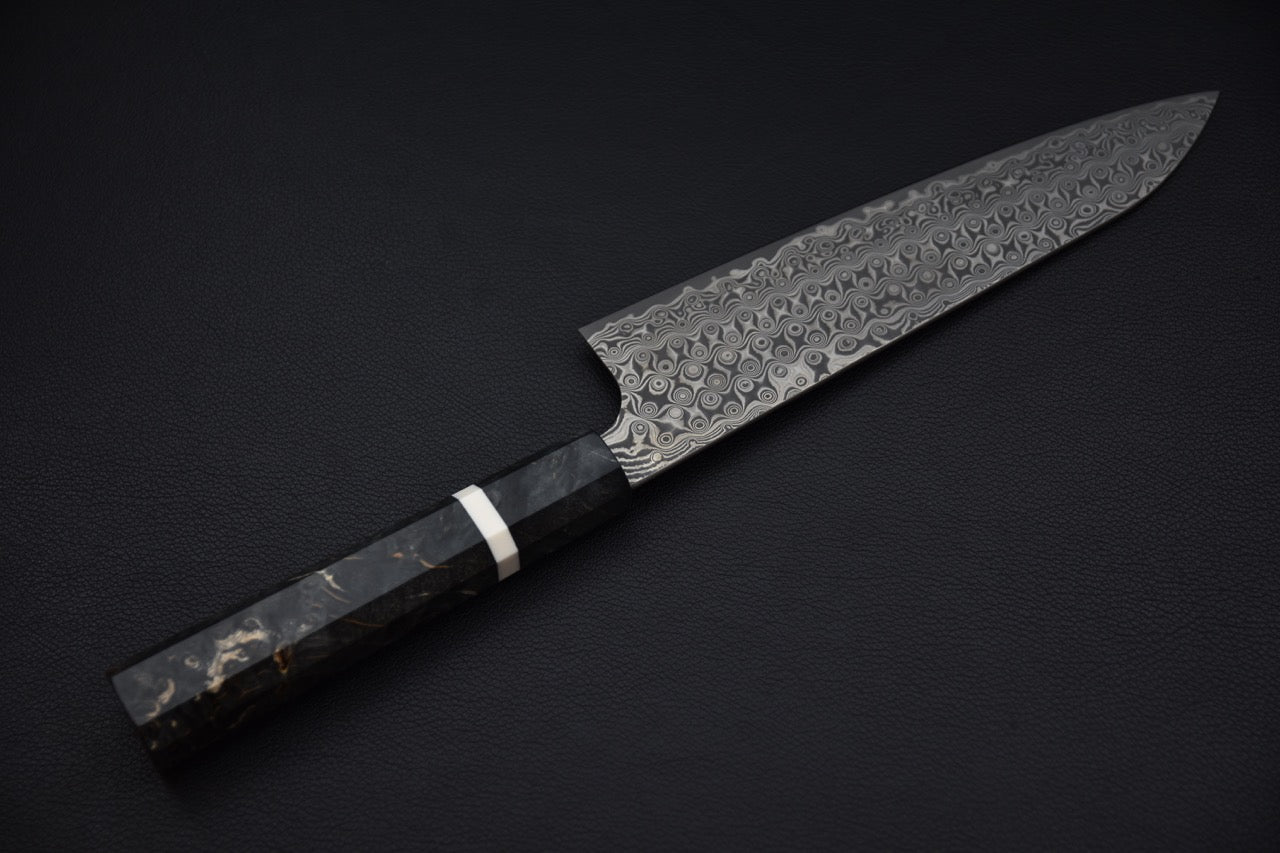 Nigara Hamono SG2 Anmon Damascus Gyuto 210mm Bouleau
