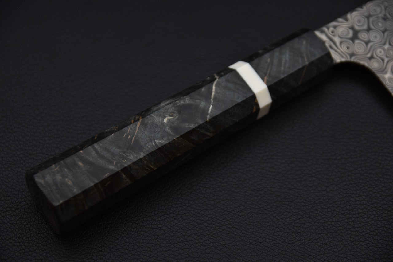 Nigara Hamono SG2 Anmon Damascus Gyuto 210mm Bouleau