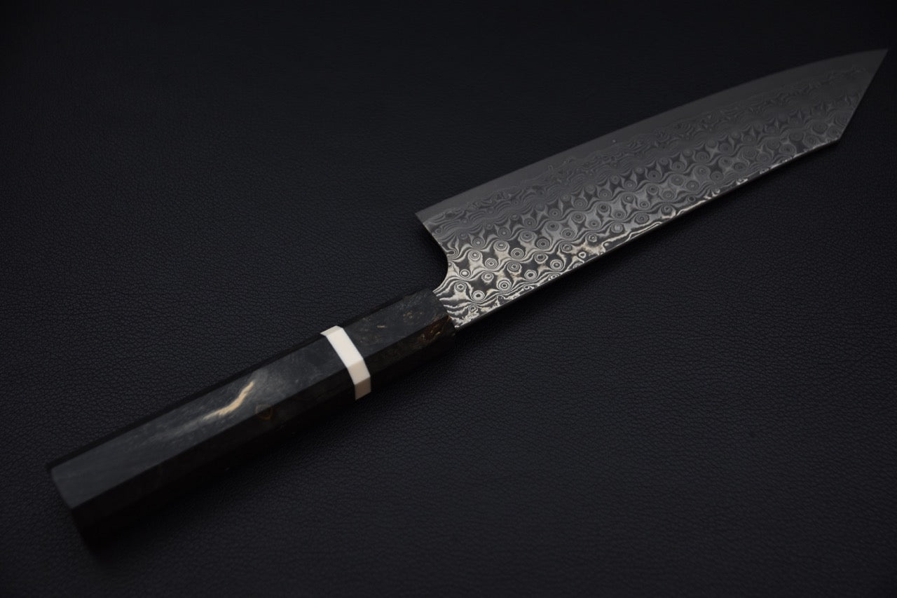Nigara Hamono SG2 Anmon Damascus Kiritsuke Gyuto 210mm Bouleau