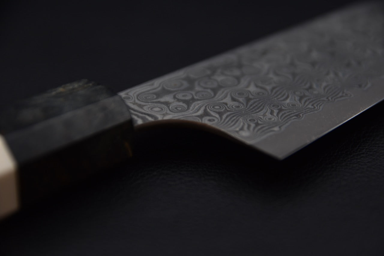 Nigara Hamono SG2 Anmon Damascus Kiritsuke Gyuto 210mm Bouleau