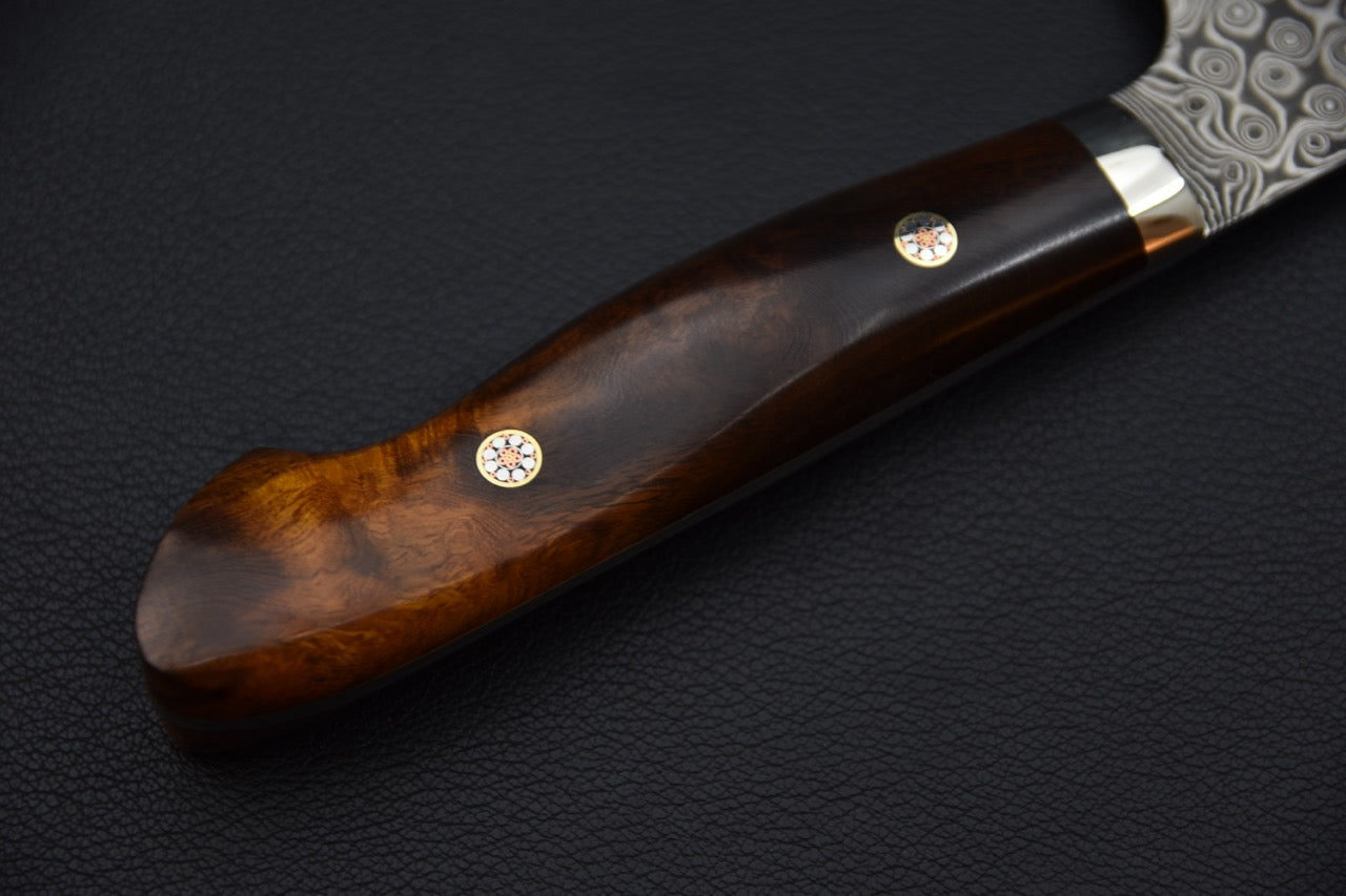 Nigara Hamono SG2 Anmon Damascus Kiritsuke Gyuto 210mm Ironwood