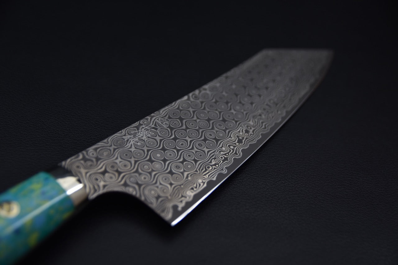Nigara Hamono SG2 Anmon Damascus Kiritsuke Gyuto 210mm Neptune