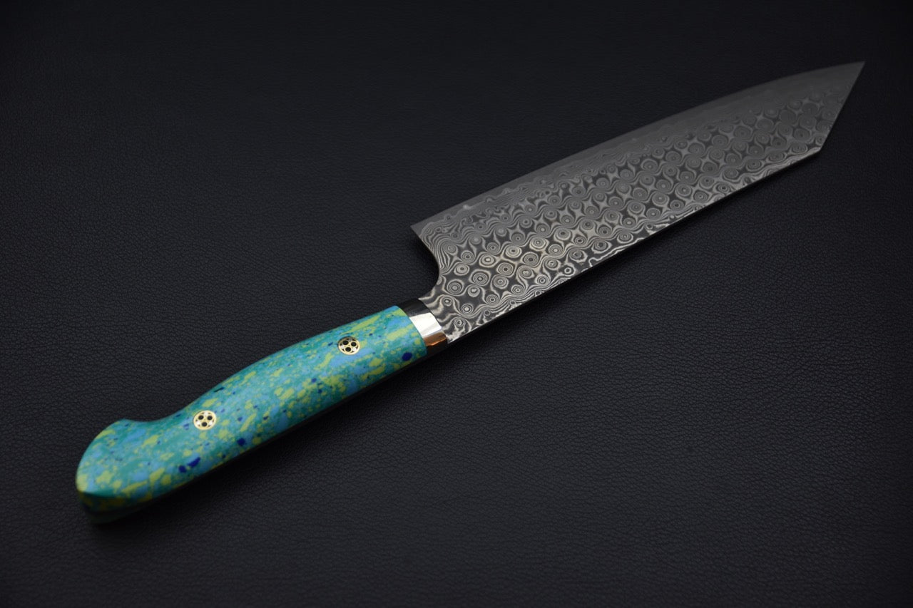 Nigara Hamono SG2 Anmon Damascus Kiritsuke Gyuto 210mm Neptune