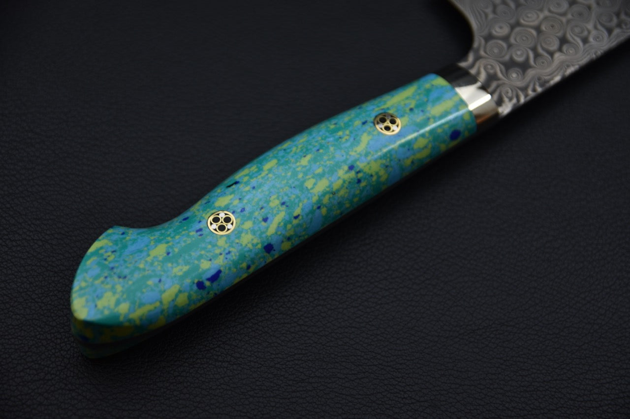 Nigara Hamono SG2 Anmon Damascus Kiritsuke Gyuto 210mm Neptune