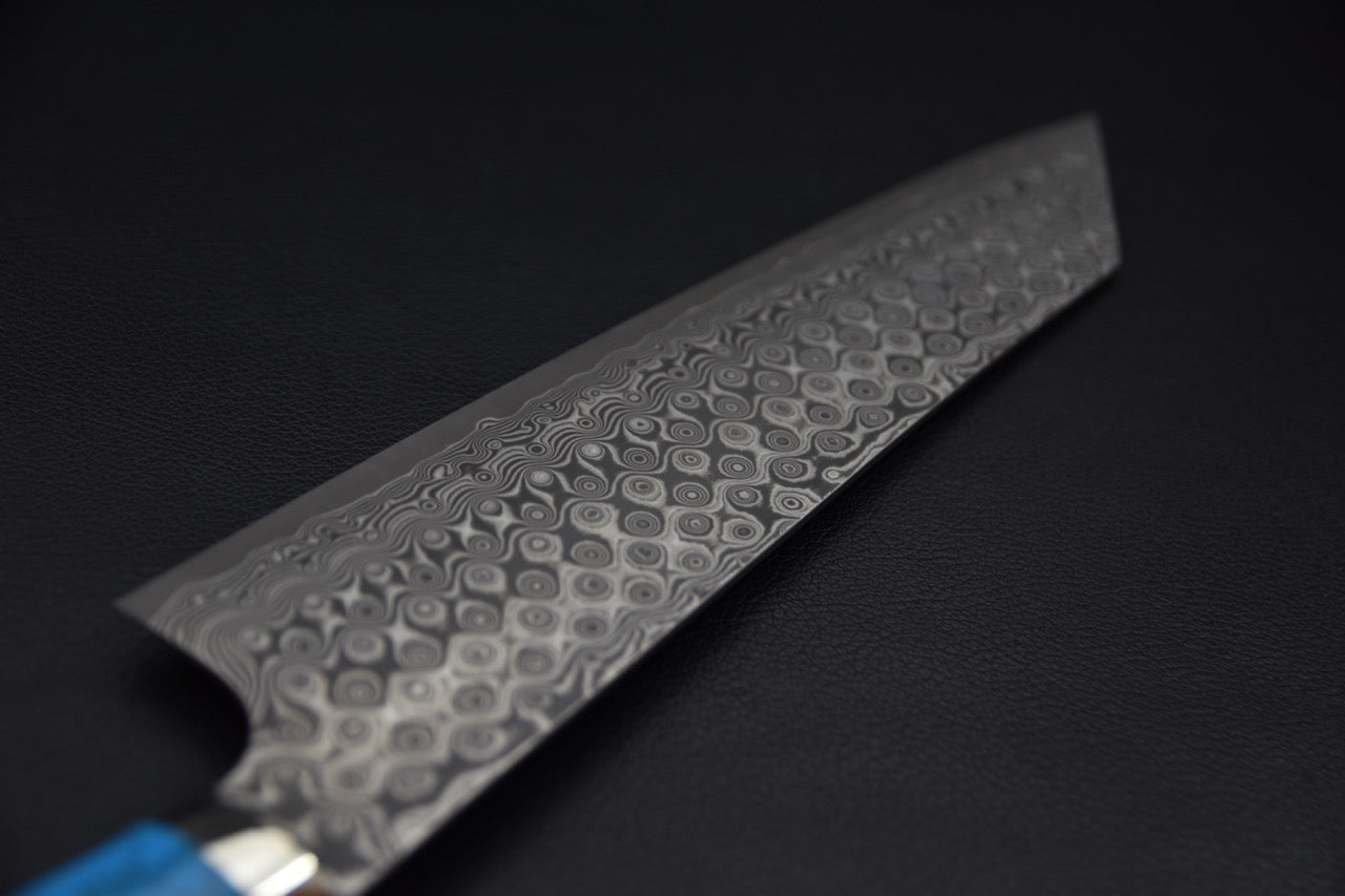 Nigara Hamono SG2 Anmon Damascus Kiritsuke Gyuto 240mm Turquoise