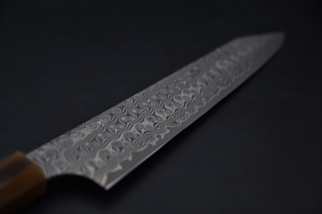 Nigara Hamono SG2 Anmon Damascus Kiritsuke Sujihiki 255mm Ébène