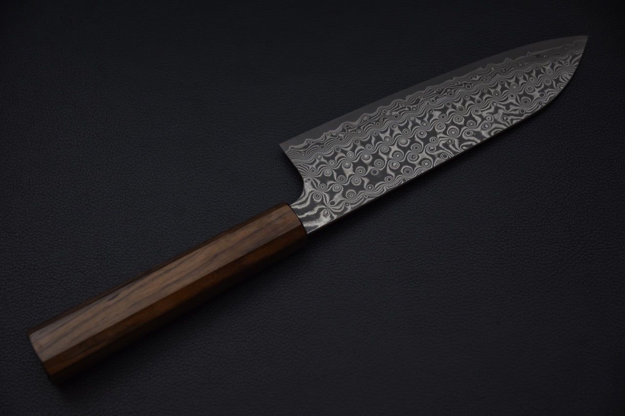 Nigara Hamono SG2 Anmon Damascus Santoku Ébène