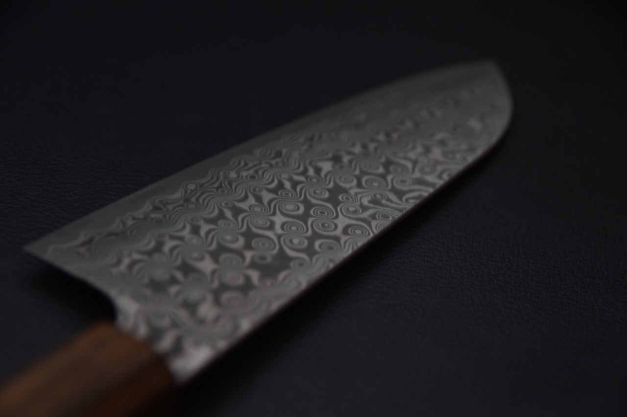 Nigara Hamono SG2 Anmon Damascus Santoku Ébène