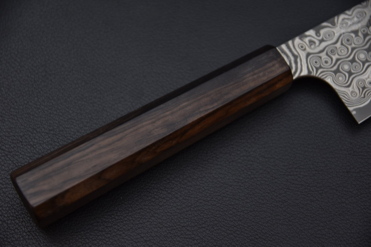 Nigara Hamono SG2 Anmon Damascus Santoku Ébène