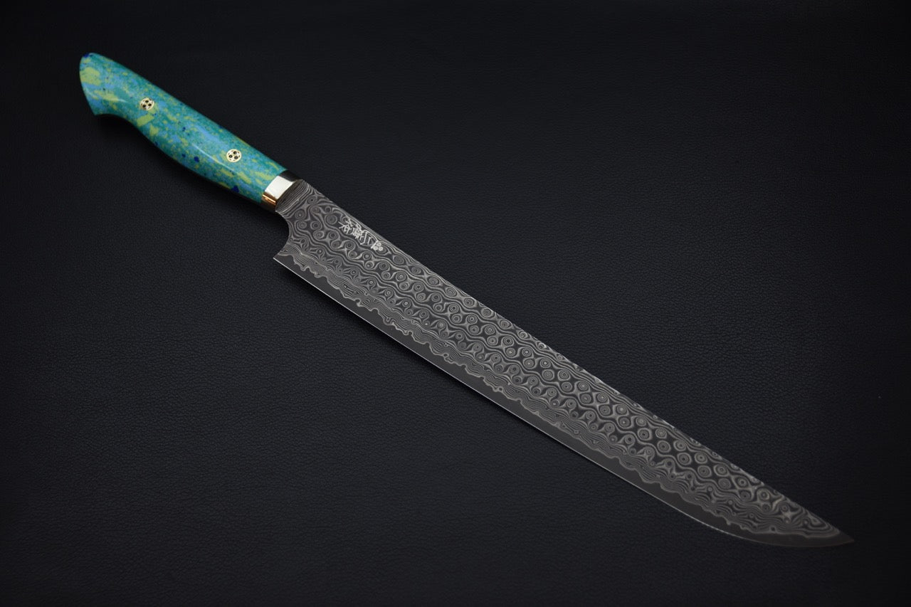 Nigara Hamono SG2 Anmon Sujihiki Sakimaru 300mm Neptune