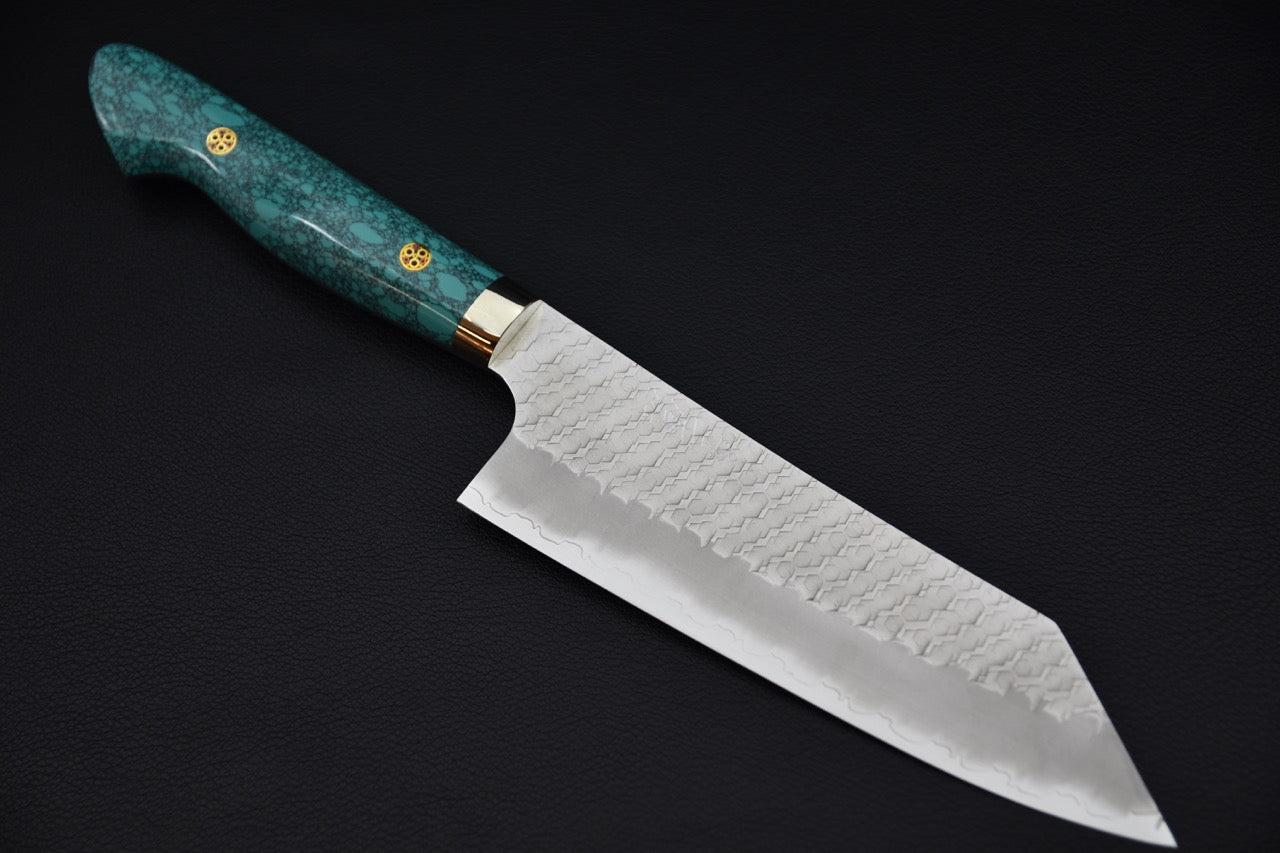 Nigara Hamono SG2 Tsuchime Migaki Bunka 170mm Turquoise