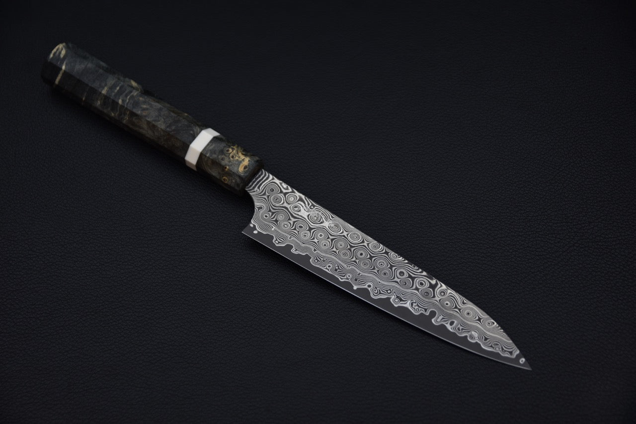 Nigara Hamono SG2 Damascus Anmon Damascus Petty 150mm Bouleau