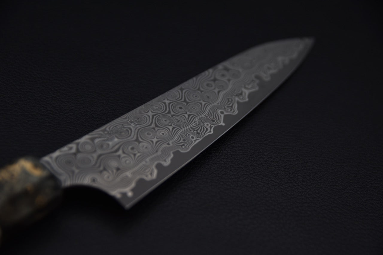Nigara Hamono SG2 Damascus Anmon Damascus Petty 150mm Bouleau
