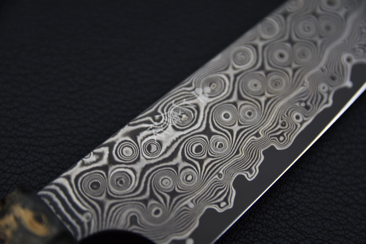 Nigara Hamono SG2 Damascus Anmon Damascus Petty 150mm Bouleau