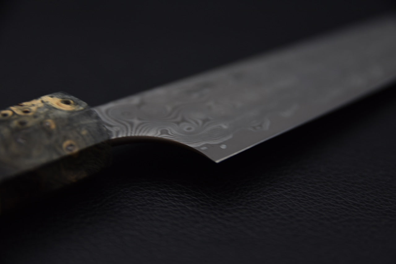 Nigara Hamono SG2 Damascus Anmon Damascus Petty 150mm Bouleau