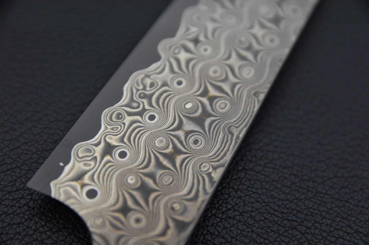 Nigara Hamono SG2 Damascus Anmon Kiritsuke Petty 150mm Ebony