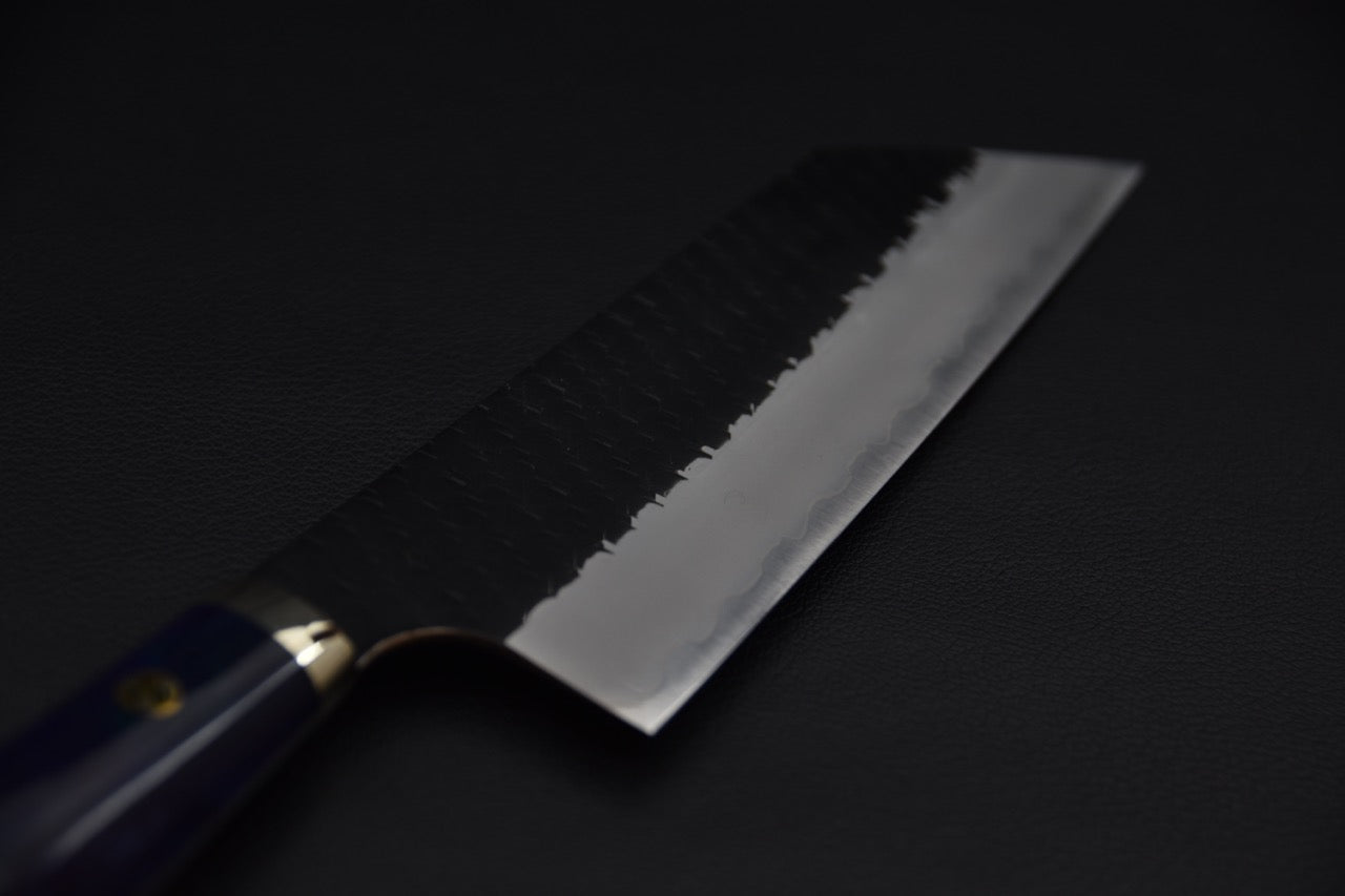 Nigara Hamono SG2 Kurouchi Tsuchime Bunka Plat Deep Blue