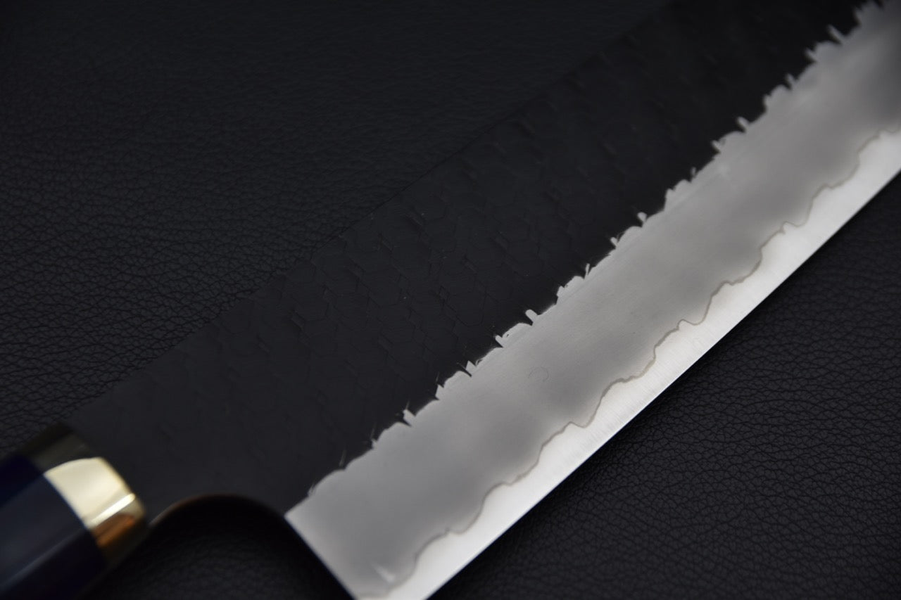 Nigara Hamono SG2 Kurouchi Tsuchime Flat Bunka Deep Blue