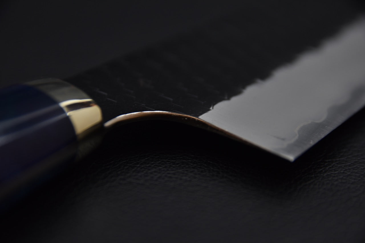 Nigara Hamono SG2 Kurouchi Tsuchime Flat Bunka Deep Blue