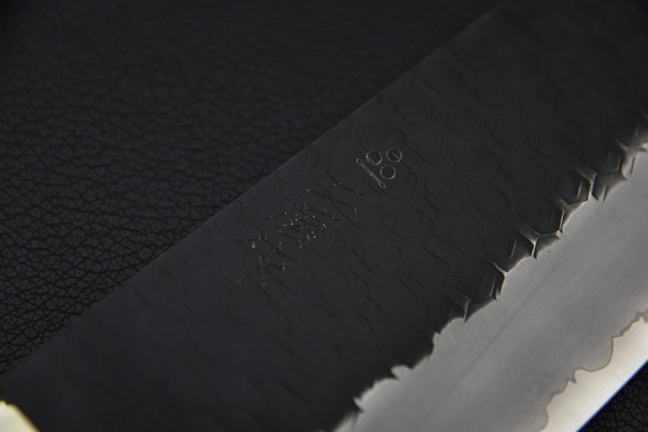 Nigara Hamono SG2 Kurouchi Tsuchime Nakiri Kiritsuke Turquoise #2