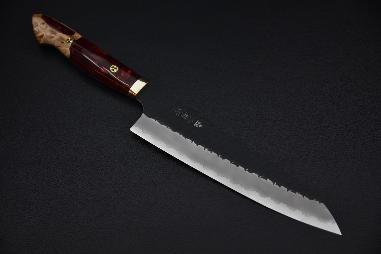 Nigara Hamono SG2 Kurouchi Tsuchime Gyuto 210mm Momiji