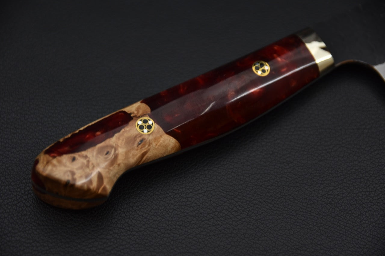 Nigara Hamono SG2 Kurouchi Tsuchime Gyuto 210mm Momiji