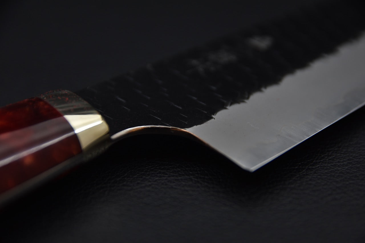 Nigara Hamono SG2 Kurouchi Tsuchime Gyuto 210mm Momiji