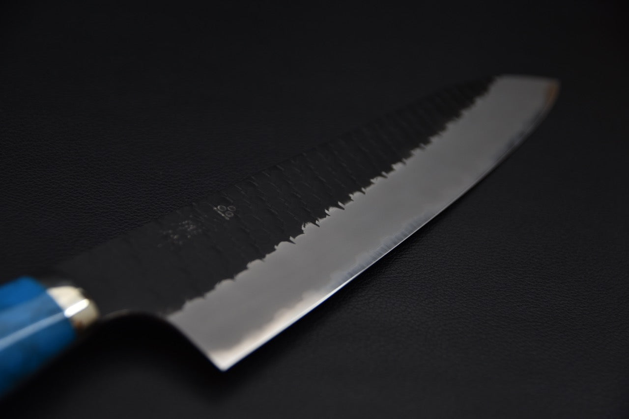 Nigara Hamono SG2 Kurouchi Tsuchime Gyuto 240mm Turquoise