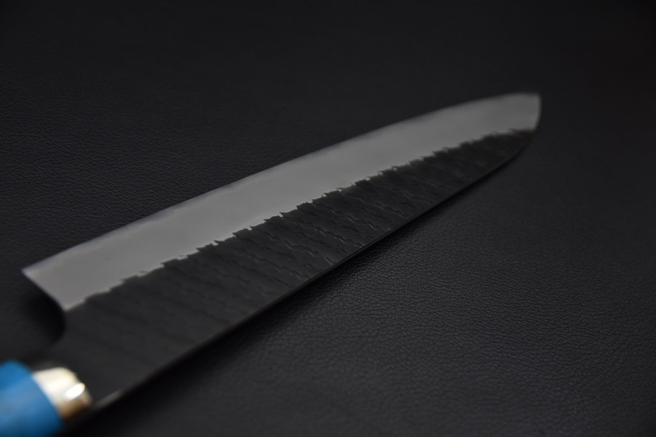 Nigara Hamono SG2 Kurouchi Tsuchime Gyuto 240mm Turquoise