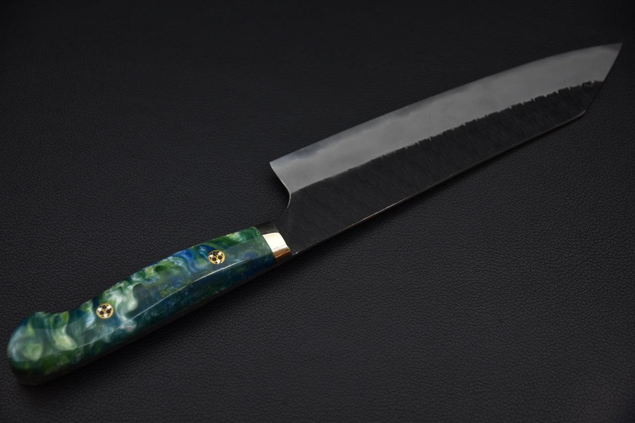 Nigara Hamono SG2 Kurouchi Tsuchime Gyuto Kiritsuke 210mm Aoshio