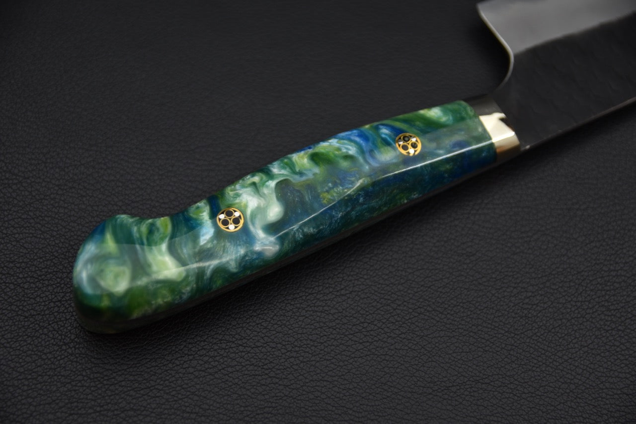 Nigara Hamono SG2 Kurouchi Tsuchime Gyuto Kiritsuke 210mm Aoshio