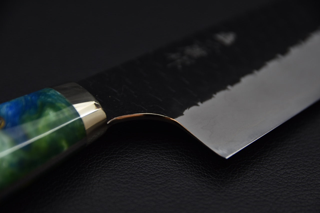 Nigara Hamono SG2 Kurouchi Tsuchime Gyuto Kiritsuke 210mm Aoshio