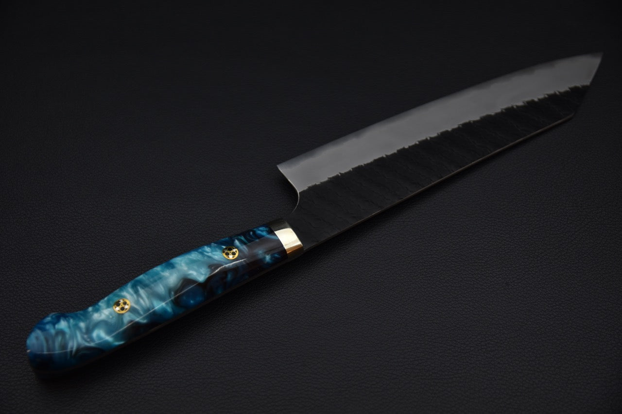 Nigara Hamono SG2 Kurouchi Tsuchime Gyuto Kiritsuke 210mm Winter Storm