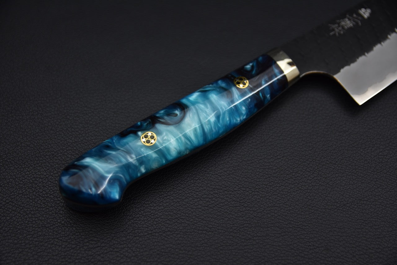 Nigara Hamono SG2 Kurouchi Tsuchime Gyuto Kiritsuke 210mm Winter Storm