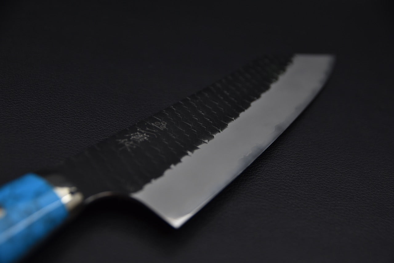 Nigara Hamono SG2 Kurouchi Tsuchime Gyuto Kiritsuke 210mm Turquoise