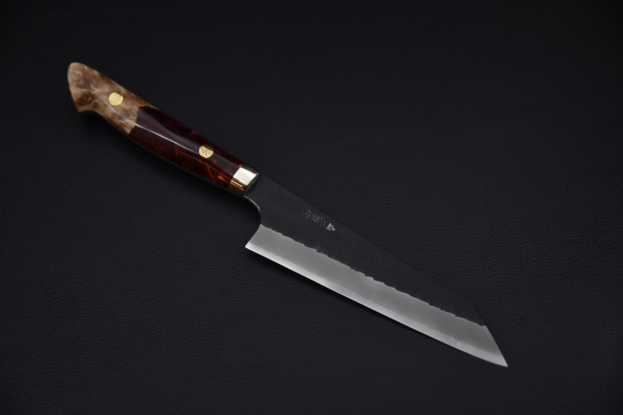 Nigara Hamono SG2 Kurouchi Tsuchime Honesuki 150mm Acrylique Momiji