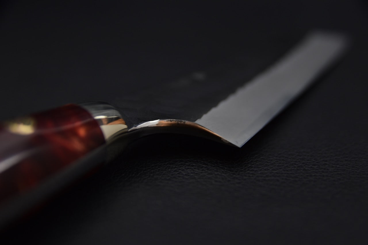 Nigara Hamono SG2 Kurouchi Tsuchime Honesuki 150mm Acrylique Momiji